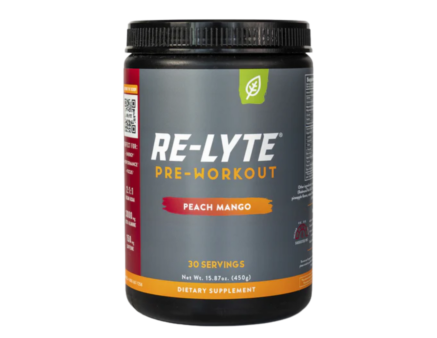 Re-Lyte Pre-Workout Electrolyte Powder 30 Servings / Peach Mango