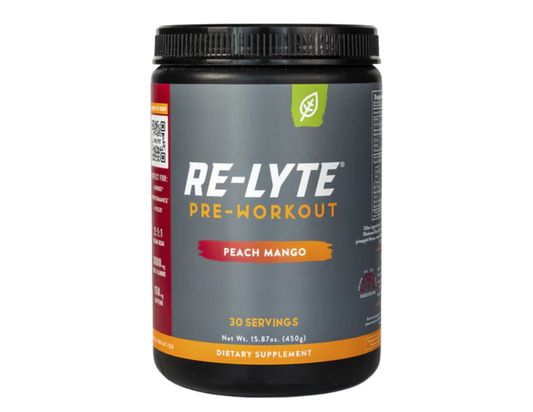 Re-Lyte Pre-Workout Electrolyte Powder 30 Servings / Peach Mango